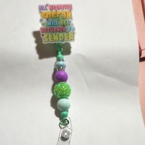 Colorful Beaded Badge Reel